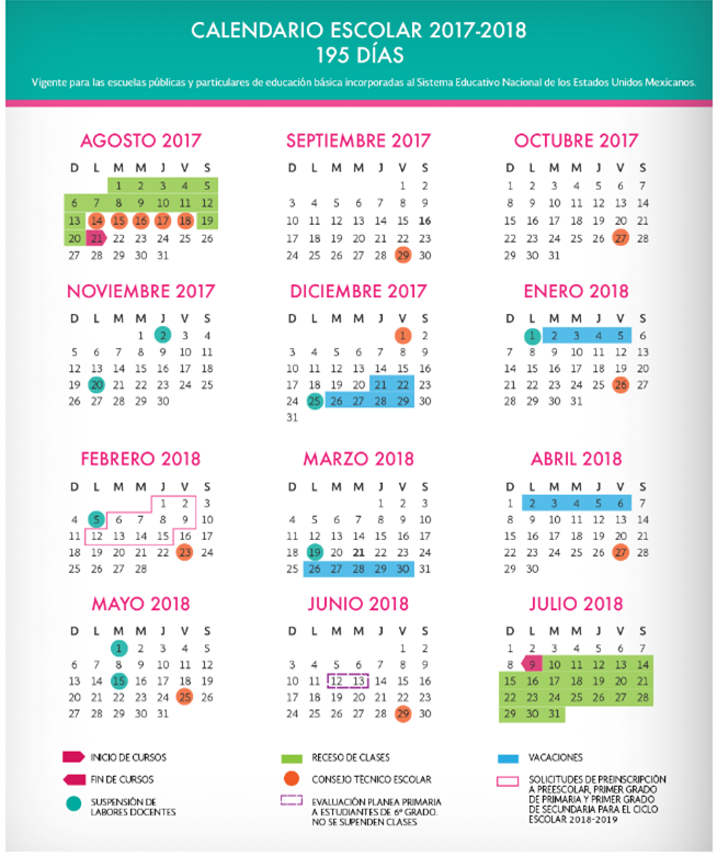 calendario escolar 2017-2018